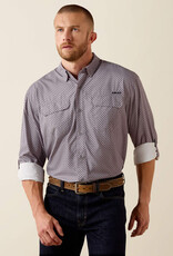 Ariat Mens Ariat Grey Printed VentTEK Outbound Classic Fit Shirt
