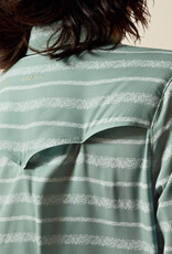 Ariat Womens Ariat Green Paisley Stripe Long Sleeve Western VentTEK Snap Shirt