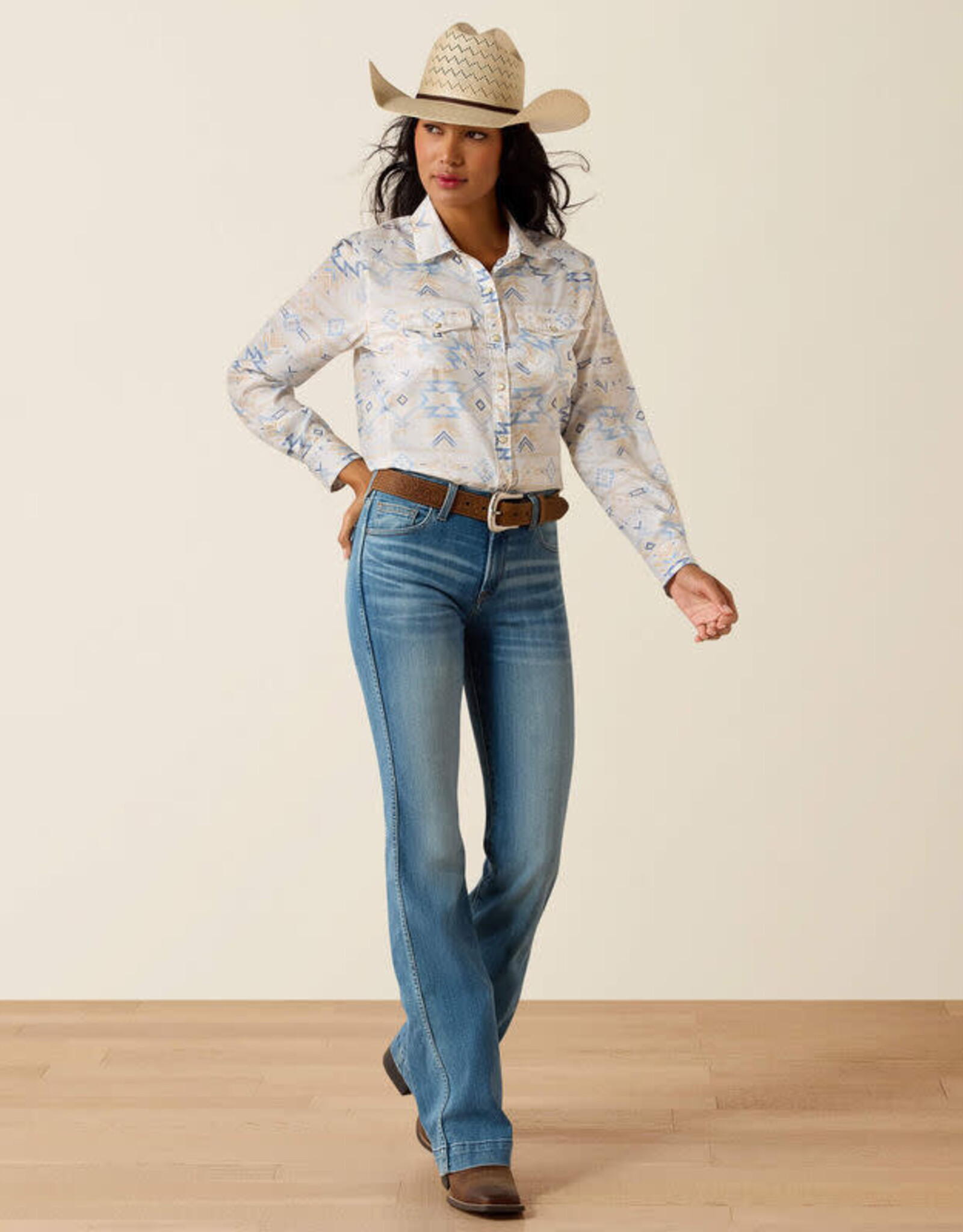 Ariat Womens Ariat Southwest Print Long Sleeve Western VentTEK Snap Shirt