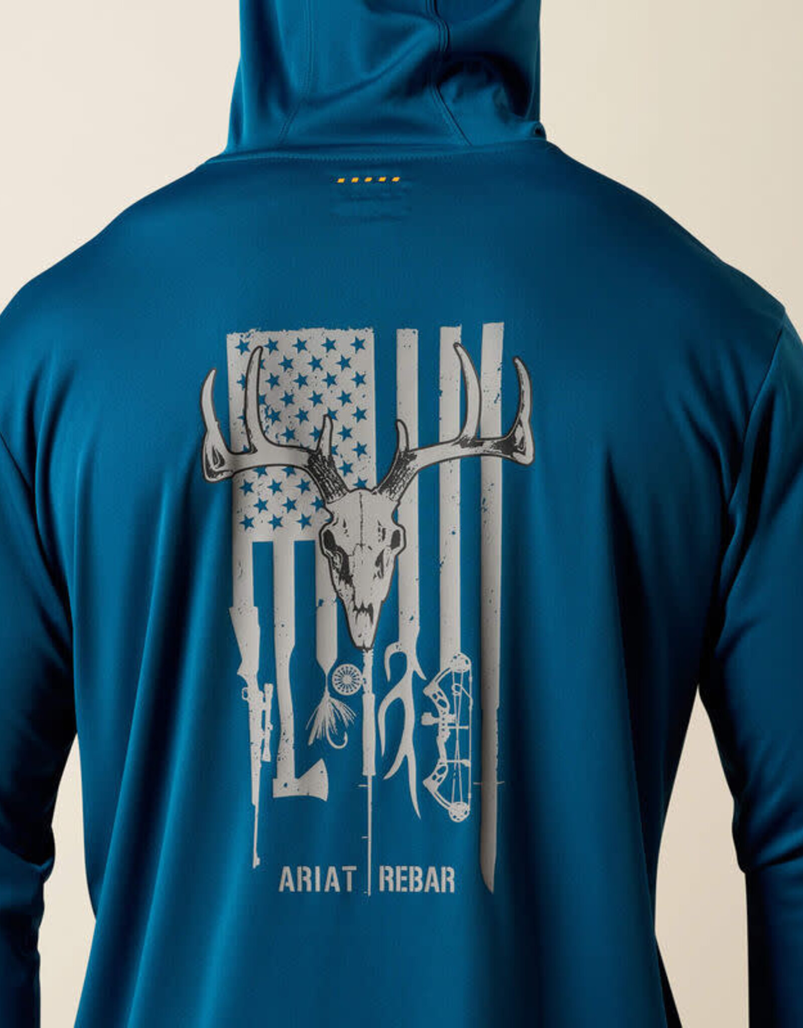 Ariat Mens Ariat Rebar Sunblocker Outdoor Hooded Classic Fit Long Sleeve T-Shirt