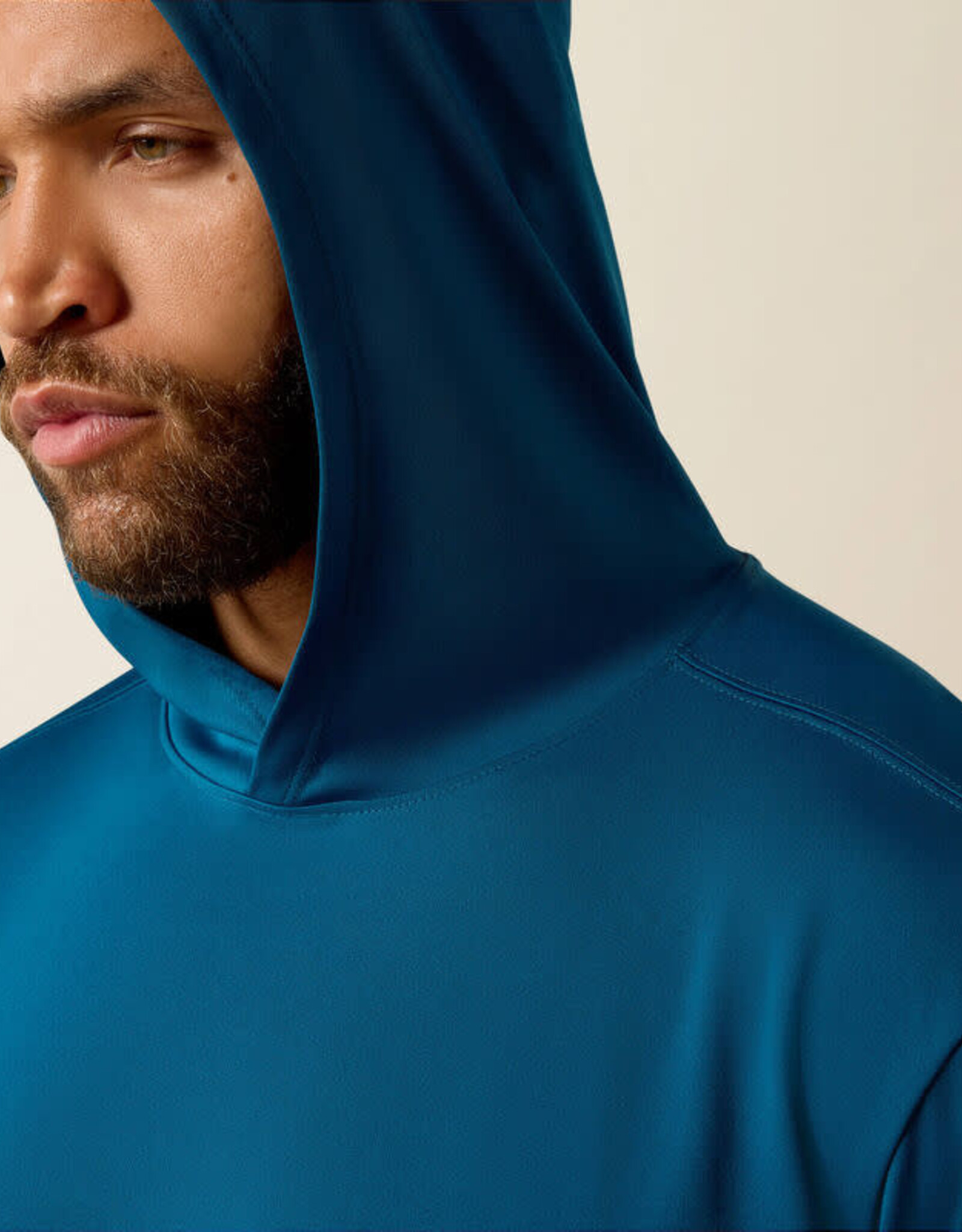 Ariat Mens Ariat Rebar Sunblocker Outdoor Hooded Classic Fit Long Sleeve T-Shirt