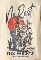 Ariat Mens Ariat Sand No Rest For The Wicked Boxy Fit T-Shirt