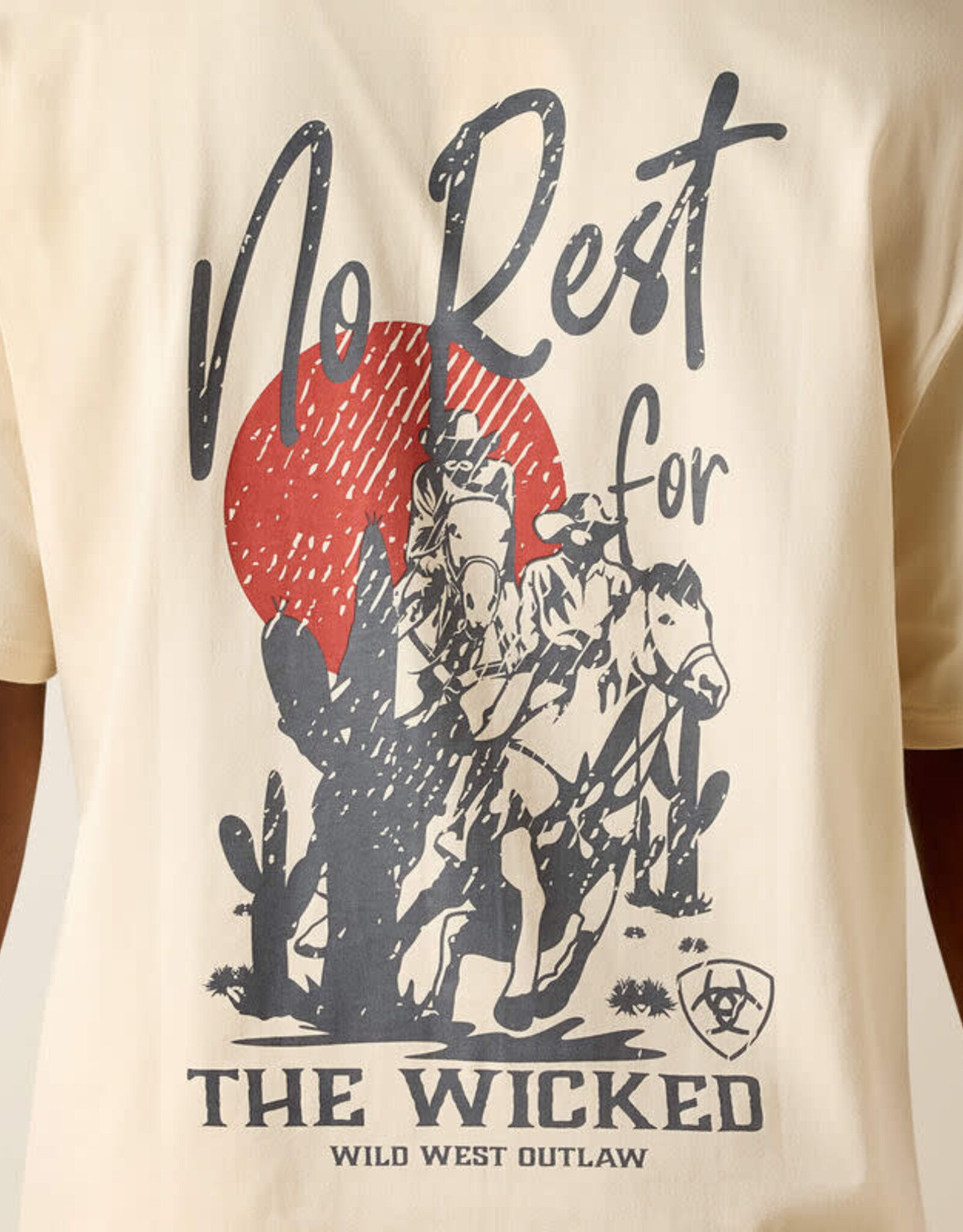 Ariat Mens Ariat Sand No Rest For The Wicked Boxy Fit T-Shirt