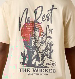 Ariat Mens Ariat Sand No Rest For The Wicked Boxy Fit T-Shirt