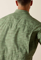 Ariat Mens Ariat Green Printed VentTEK Outbound Classic Fit Short Sleeve Shirt