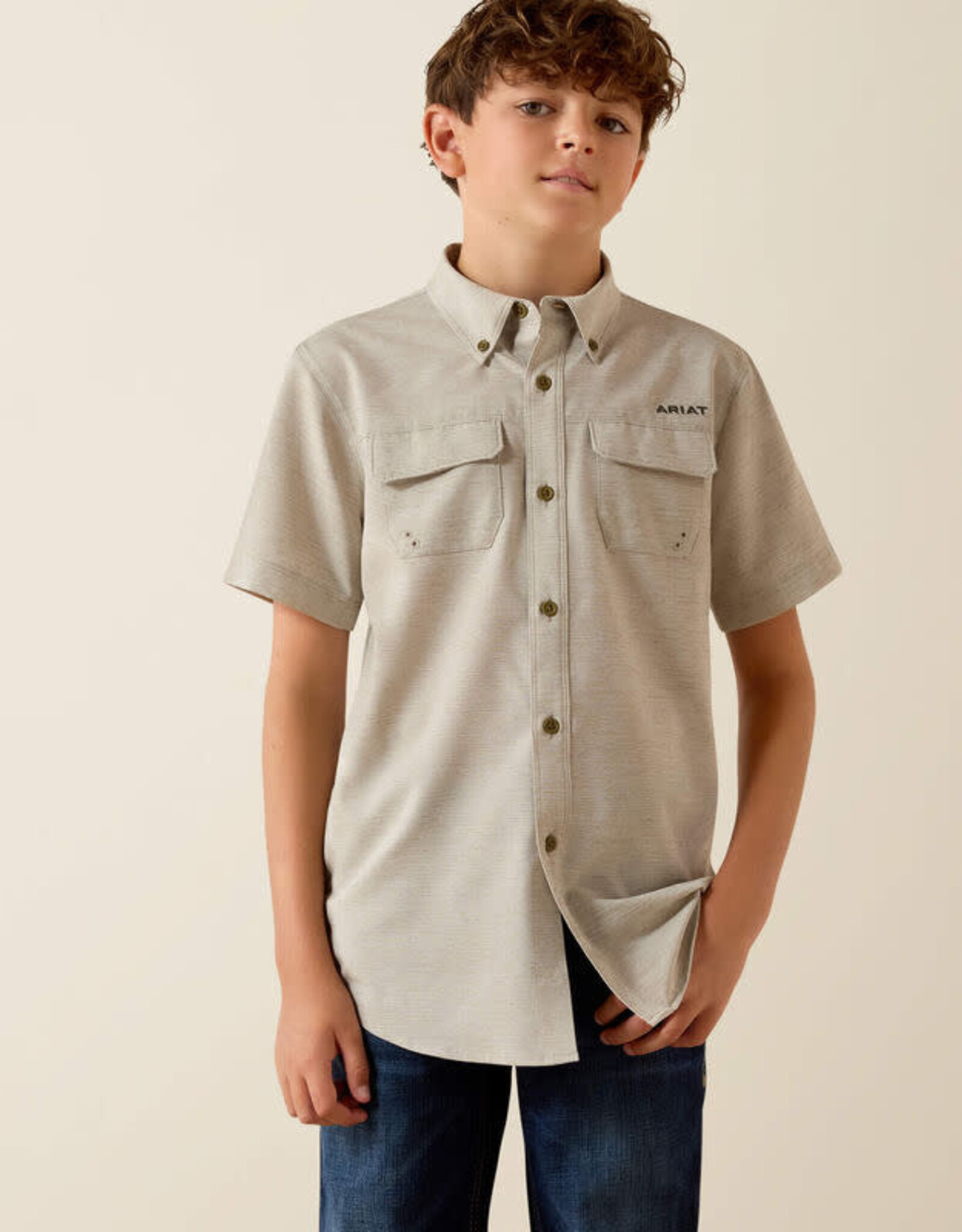 Ariat Boys Ariat VenTEK Outbound Heathered Classic Fit Shirt
