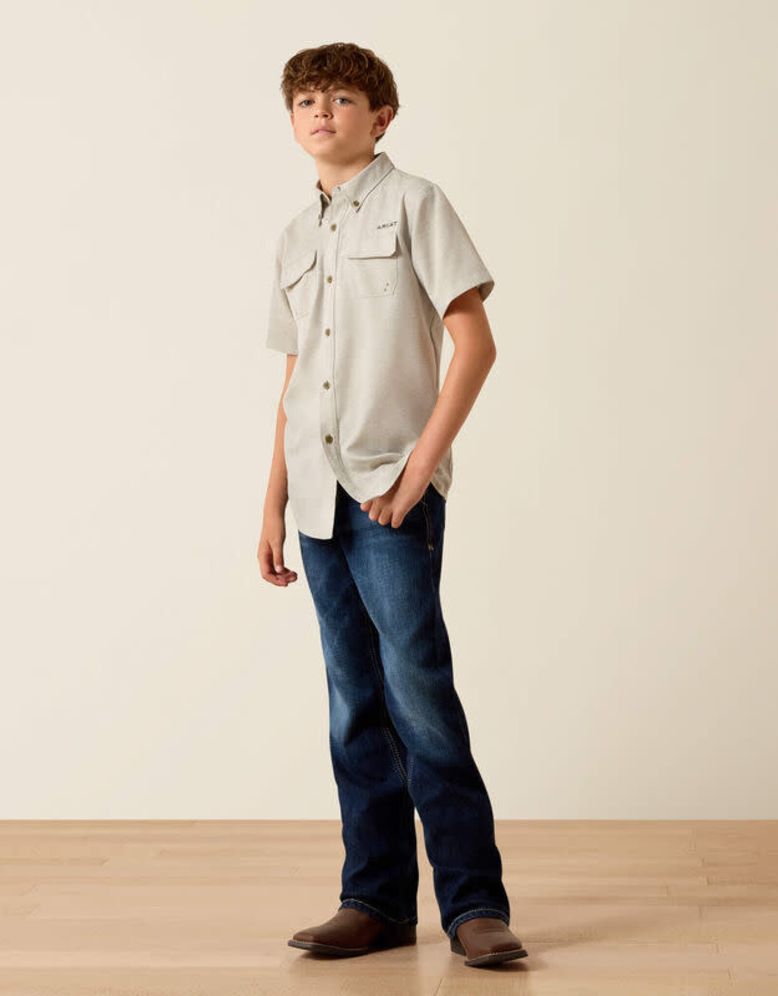 Ariat Boys Ariat VenTEK Outbound Heathered Classic Fit Shirt