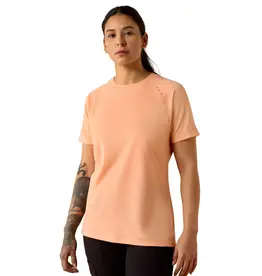 Ariat Womens Ariat Orange Rebar Heat Fighter Essential Short Sleeve T Shirt