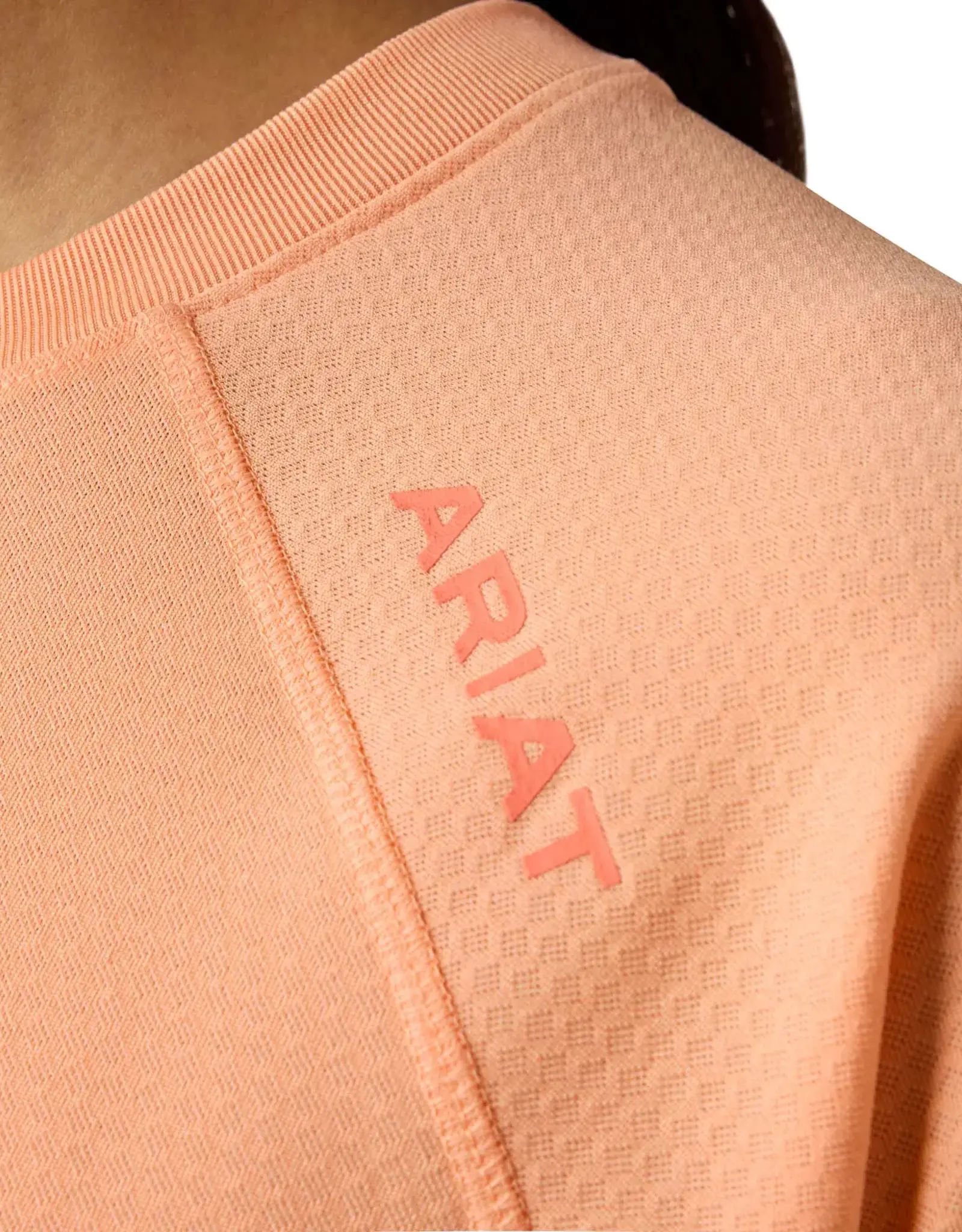 Ariat Womens Ariat Orange Rebar Heat Fighter Essential Short Sleeve T Shirt