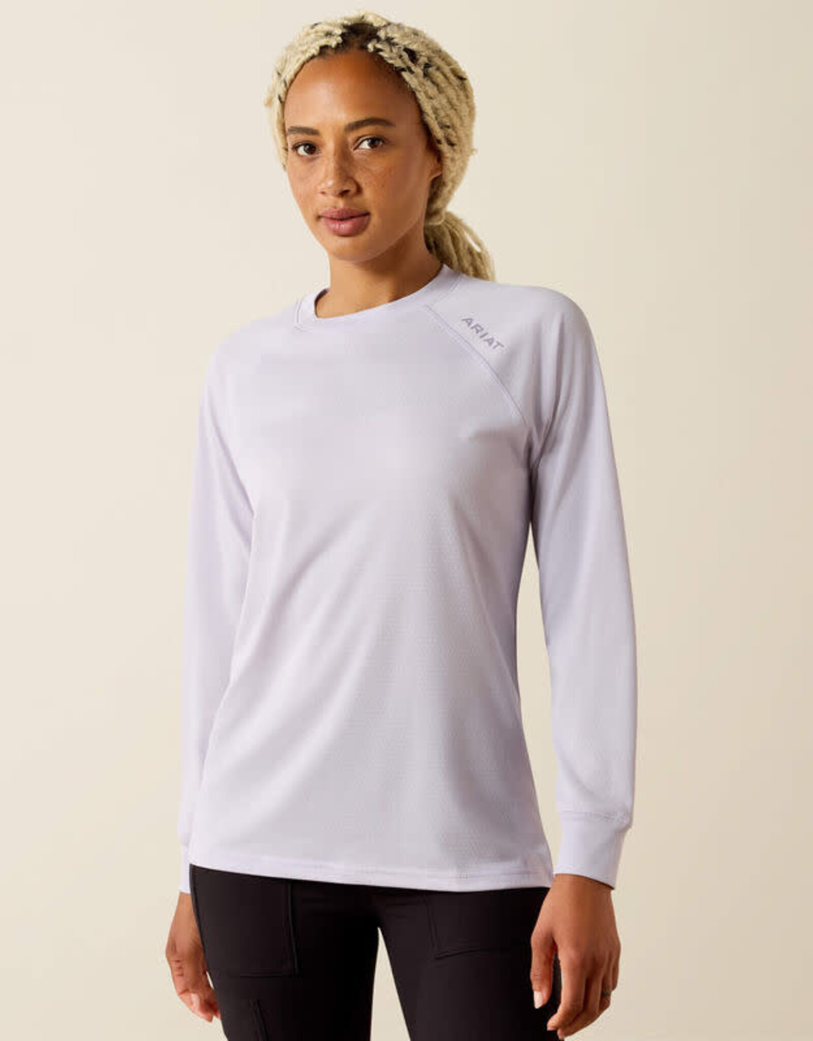 Ariat Womens Ariat Lilac Rebar Heat Fighter Essential Long Sleeve T Shirt