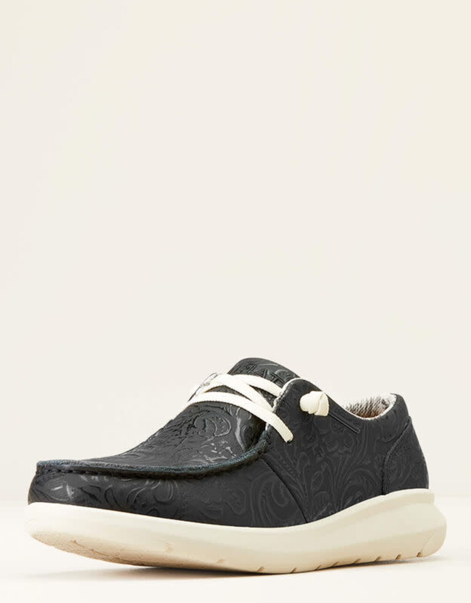 Ariat Womens Ariat Black Floral Embossed Western Hilo Shoe