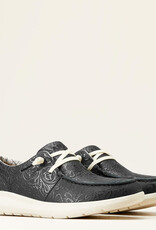 Ariat Womens Ariat Black Floral Embossed Western Hilo Shoe