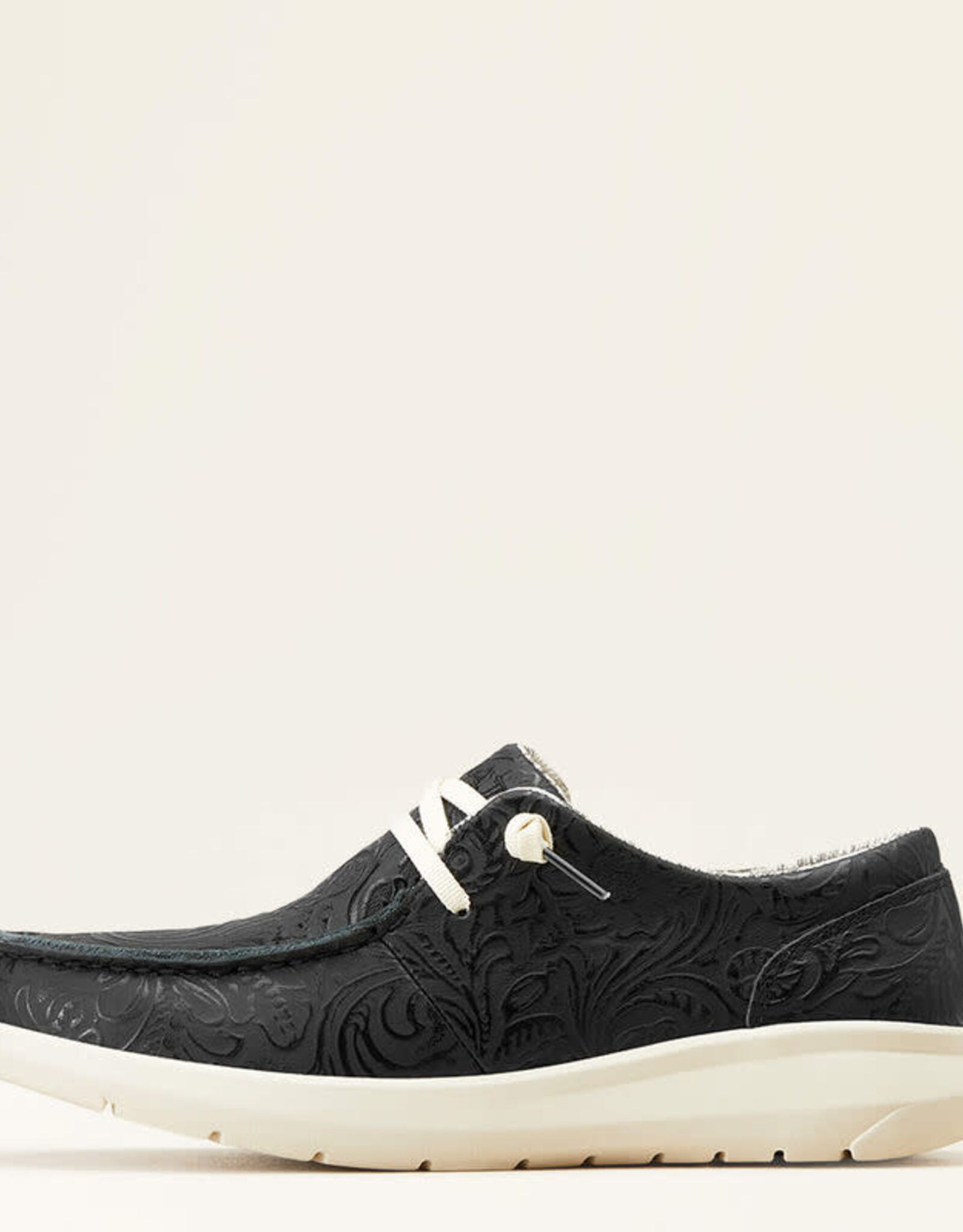 Ariat Womens Ariat Black Floral Embossed Western Hilo Shoe