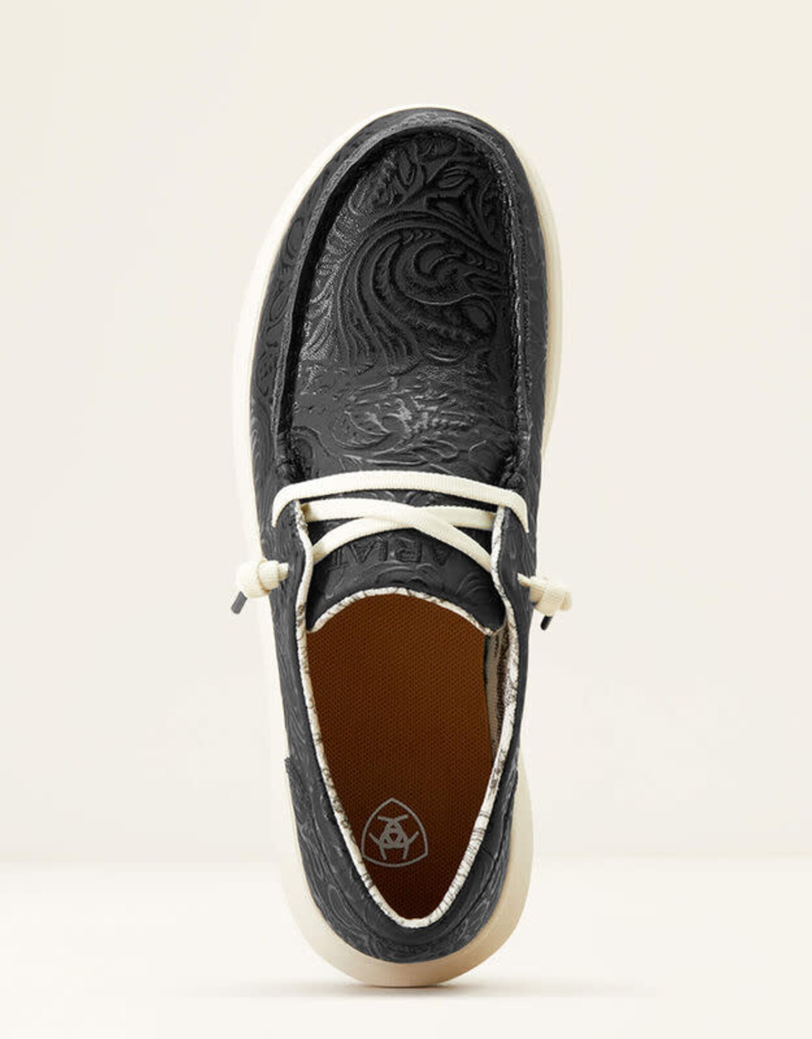 Ariat Womens Ariat Black Floral Embossed Western Hilo Shoe