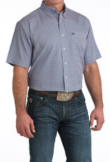 Cinch Mens Cinch Lilac Print Short Sleeve Arena Flex Western Button Shirt