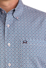 Cinch Mens Cinch Lilac Print Short Sleeve Arena Flex Western Button Shirt