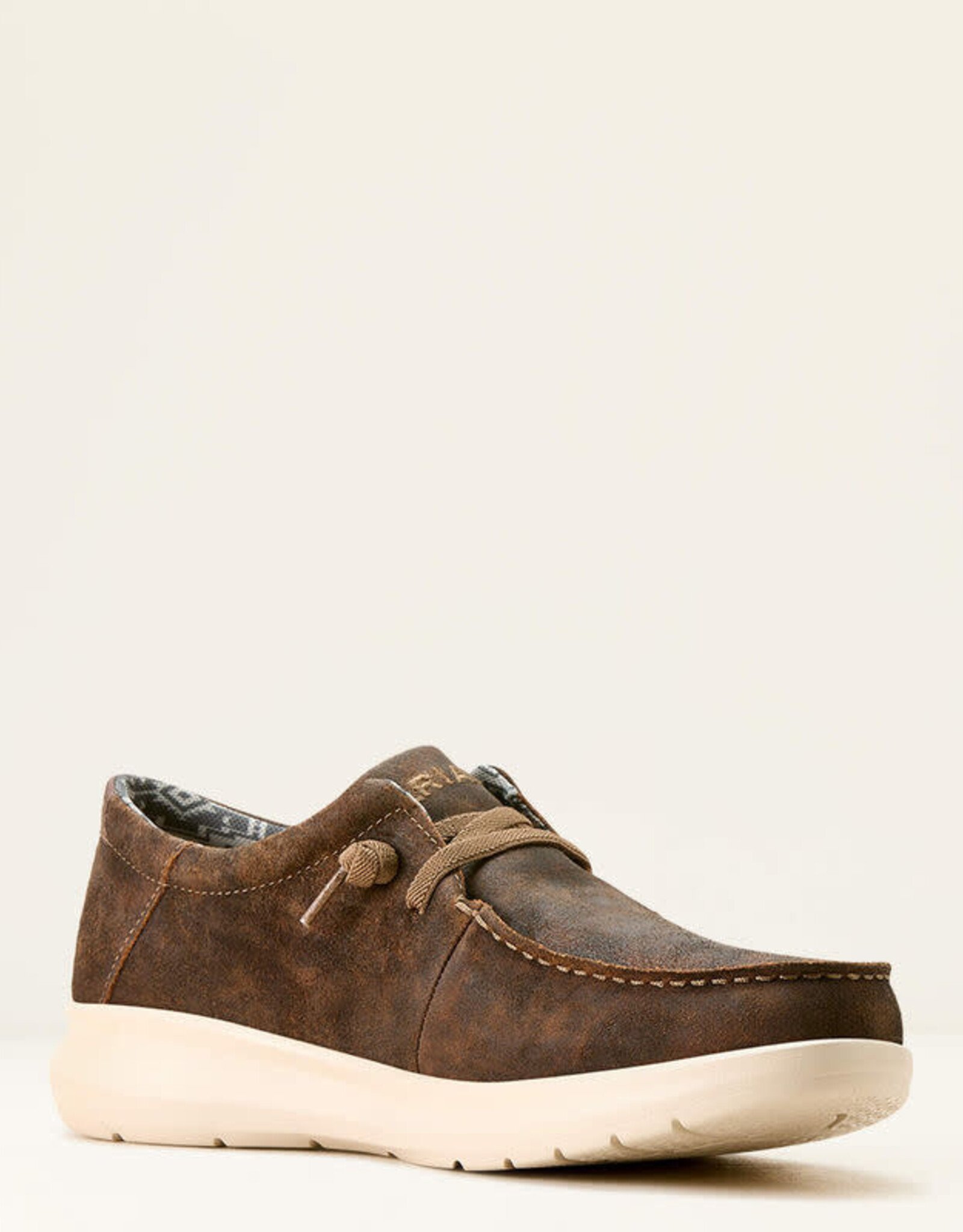 Ariat Mens Ariat Hilo Stretch Lace Up Western Brown Shoe