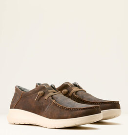 Ariat Mens Ariat Hilo Stretch Lace Up Western Brown Shoe