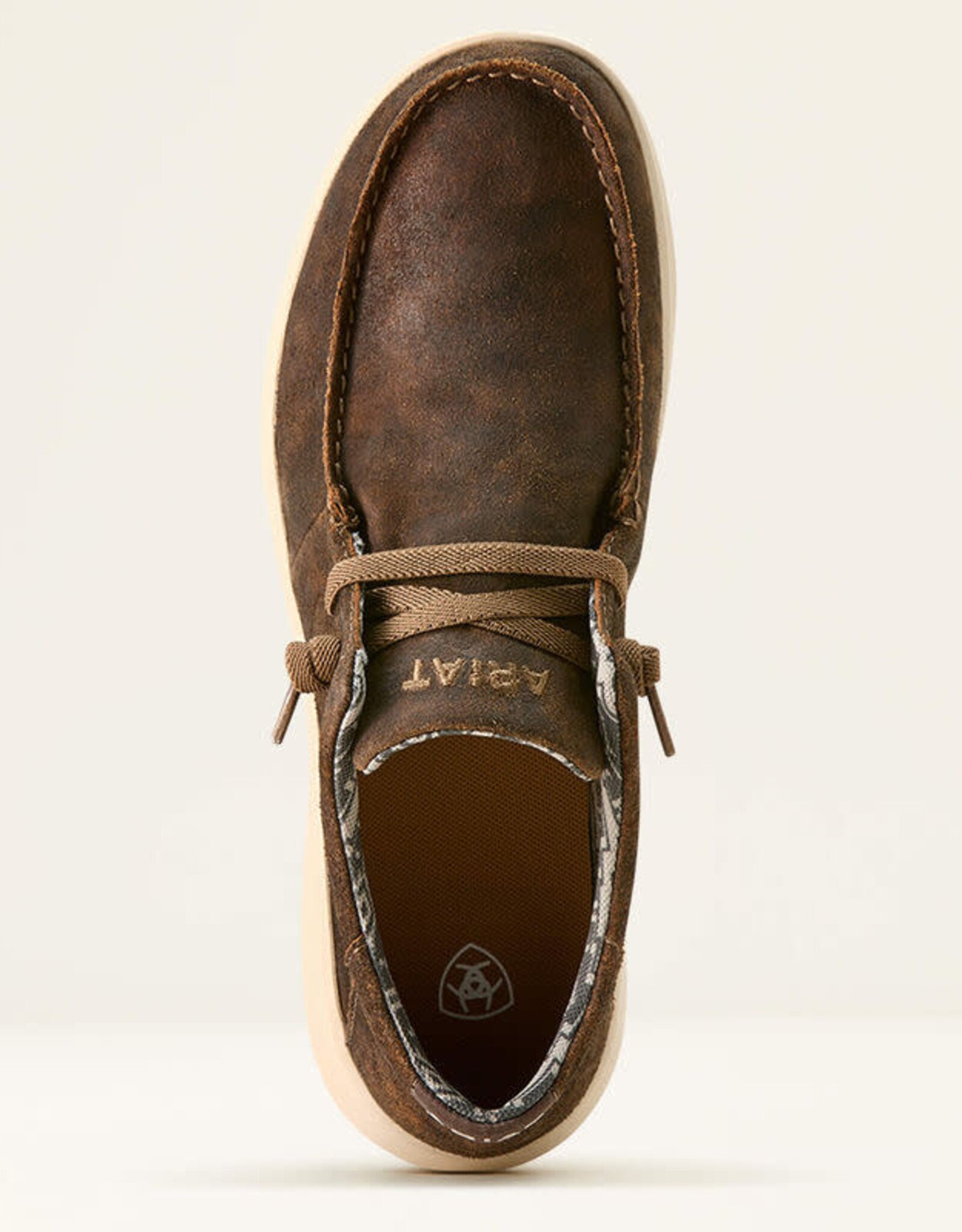 Ariat Mens Ariat Hilo Stretch Lace Up Western Brown Shoe