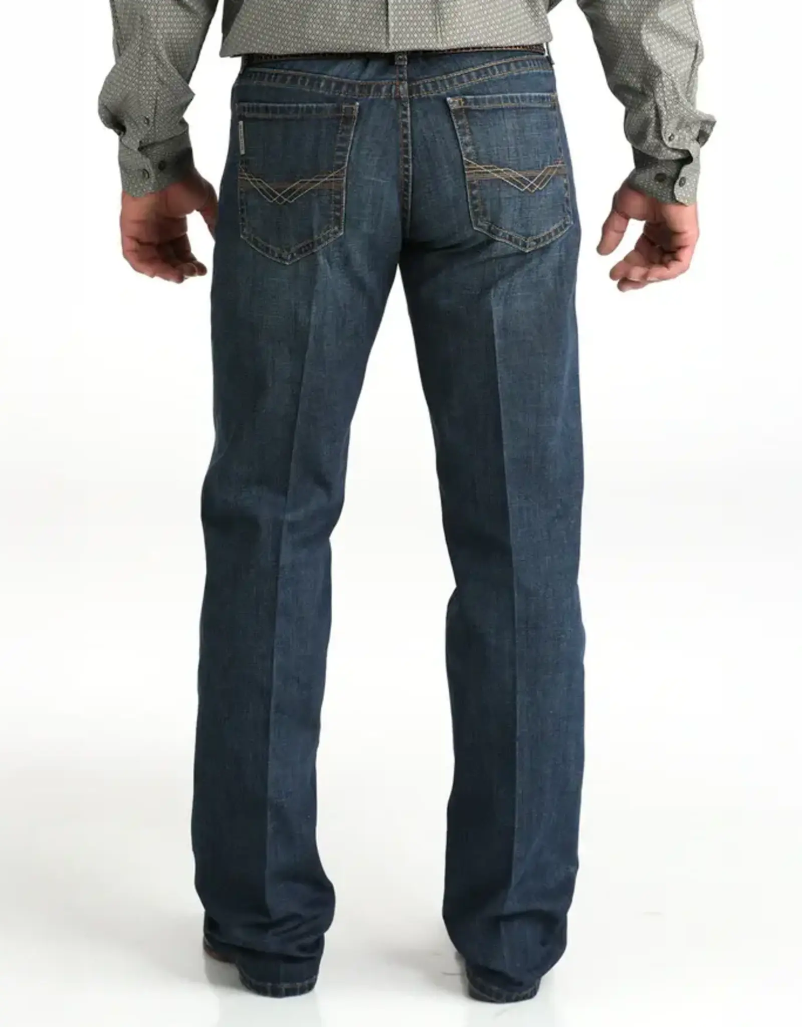 Cinch Mens Cinch Relax Fit Boot Cut Grant Dark Stone Wash Western Denim Jean