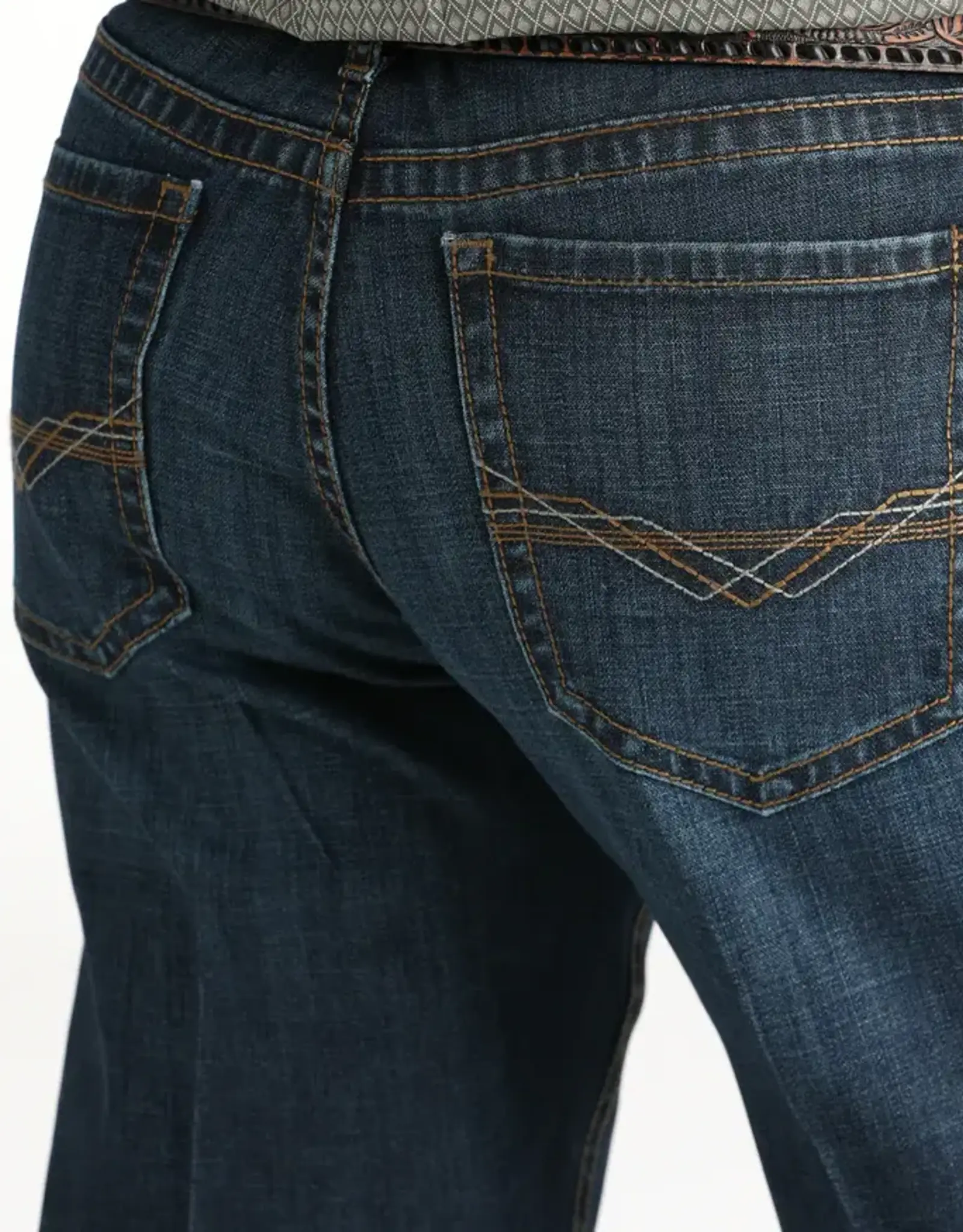 Cinch Mens Cinch Relax Fit Boot Cut Grant Dark Stone Wash Western Denim Jean