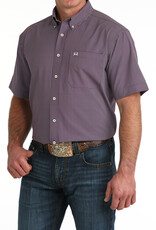 Cinch Mens Cinch Purple Print Short Sleeve Arena Flex Western Button Shirt
