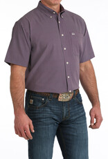 Cinch Mens Cinch Purple Print Short Sleeve Arena Flex Western Button Shirt