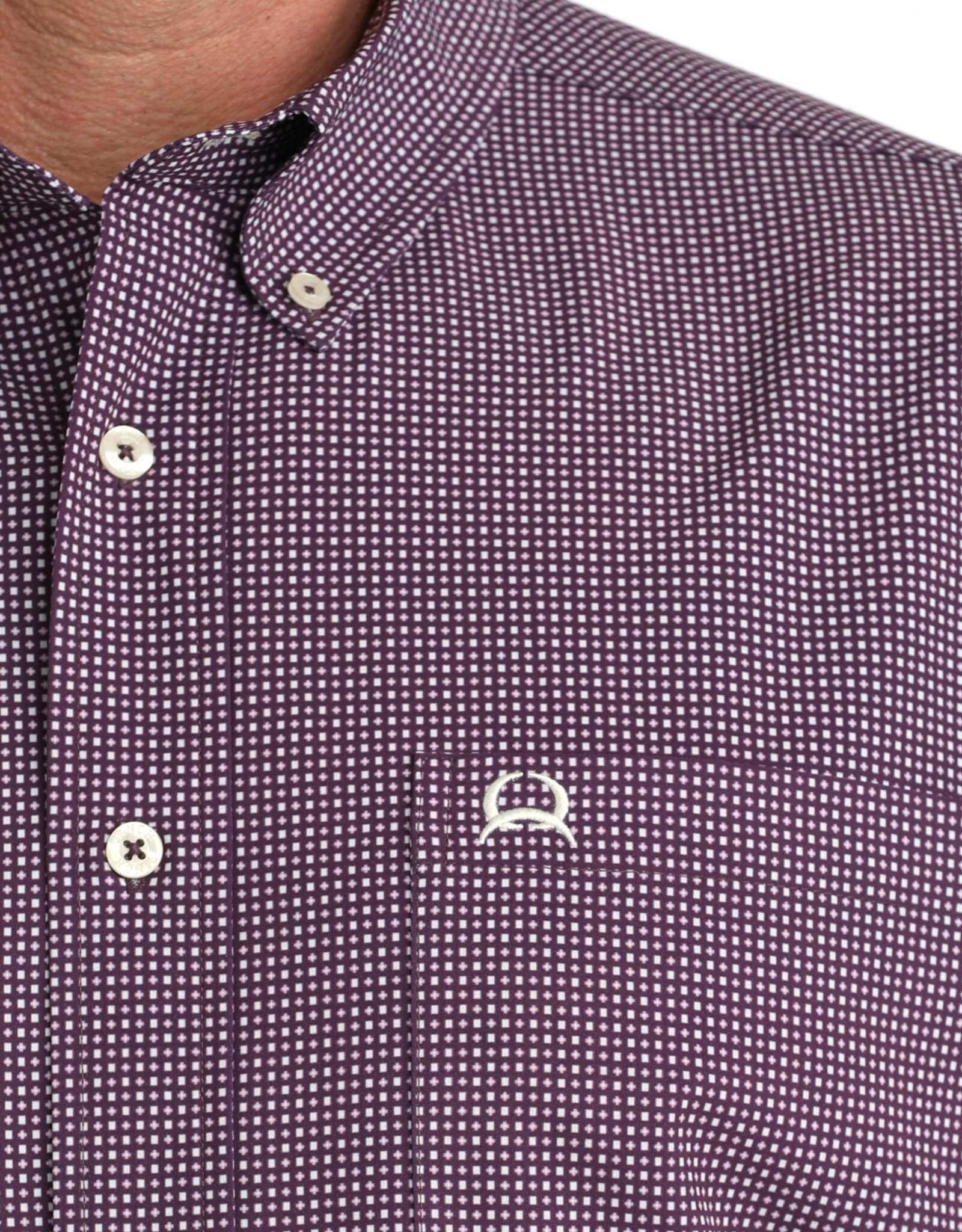 Cinch Mens Cinch Purple Print Short Sleeve Arena Flex Western Button Shirt