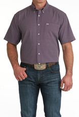 Cinch Mens Cinch Purple Print Short Sleeve Arena Flex Western Button Shirt