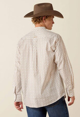 Ariat Mens Ariat White Whiskey Bottle Classic Fit Long Sleeve Button Shirt