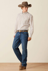 Ariat Mens Ariat White Whiskey Bottle Classic Fit Long Sleeve Button Shirt