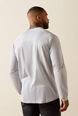 Ariat Mens Ariat Grey Rebar Heat Fighter Long Sleeve T-Shirt