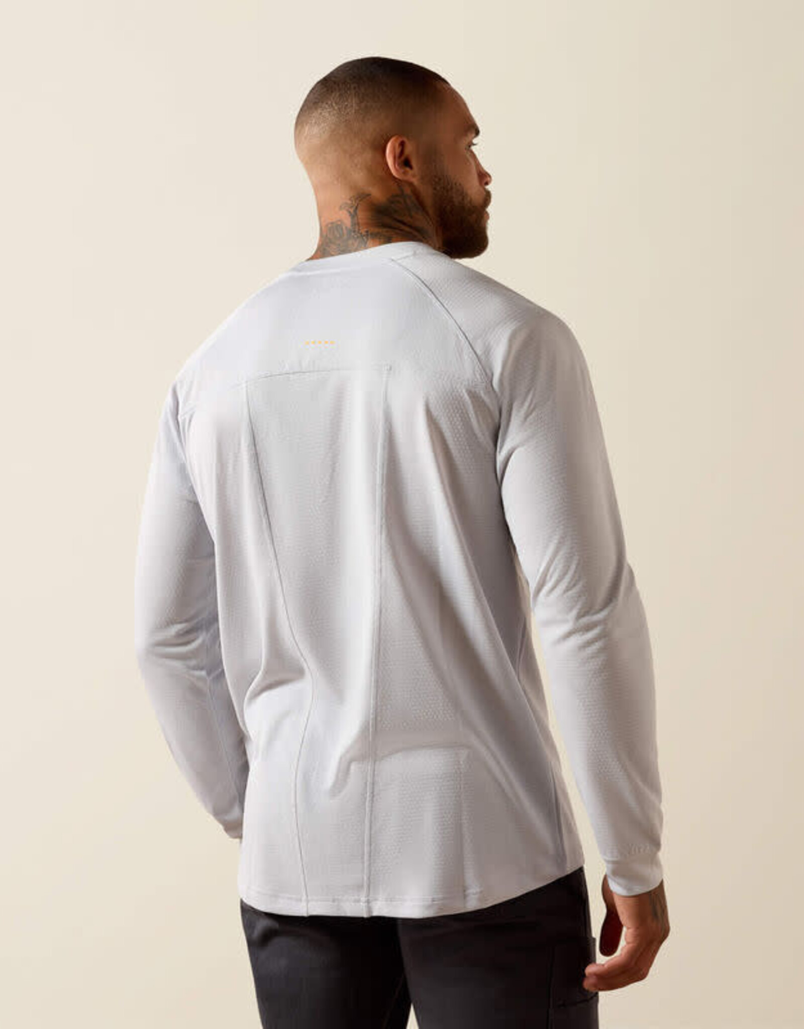 Ariat Mens Ariat Grey Rebar Heat Fighter Long Sleeve T-Shirt