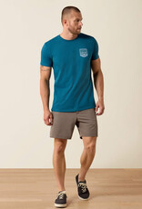 Ariat Mens Ariat Stripe Patriotic Badge Short Sleeve T-Shirt