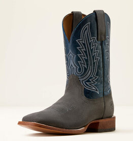 Ariat Mens Ariat Iron Grey Roughout County Roads Wide Square Toe Cowboy Boot