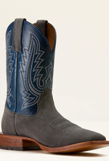 Ariat Mens Ariat Iron Grey Roughout County Roads Wide Square Toe Cowboy Boot