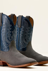 Ariat Mens Ariat Iron Grey Roughout County Roads Wide Square Toe Cowboy Boot