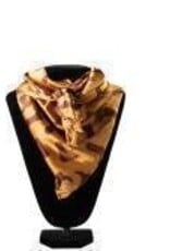 Wild Rag 100% Silk Tan and Brown Cowboy Boot Print 33x33