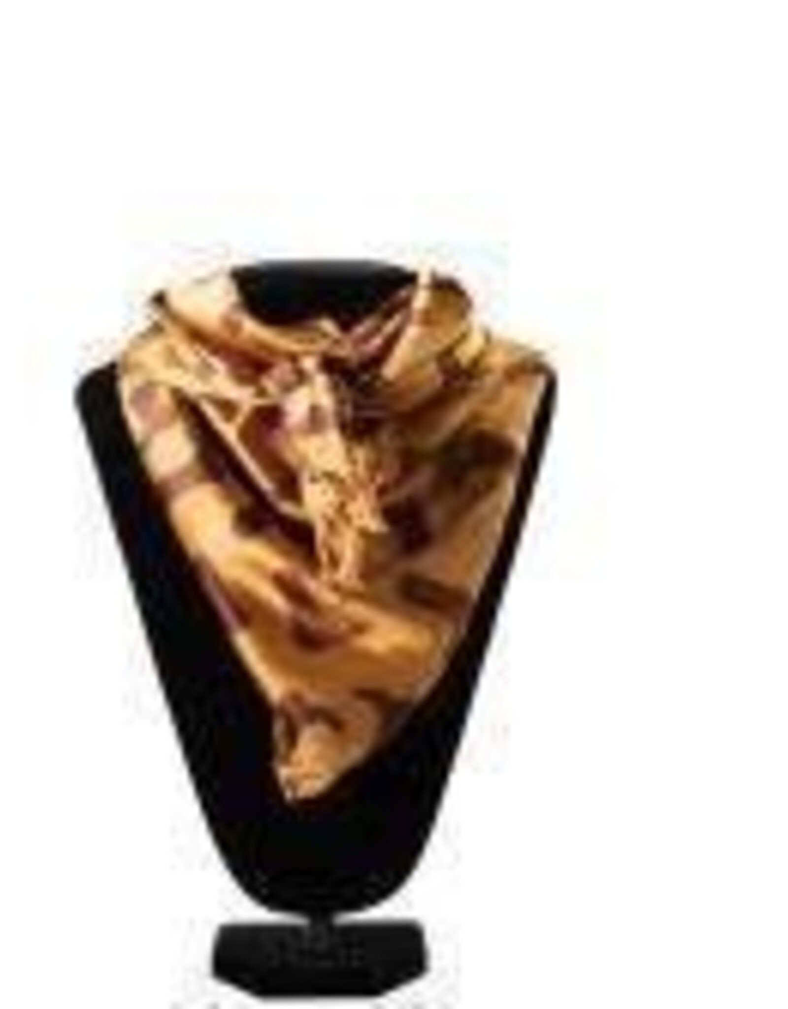 Wild Rag 100% Silk Tan and Brown Cowboy Boot Print 33x33