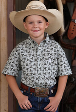 Cinch Boys Cinch Grey Bucking Horse Short Sleeve Button Western Camp Shirt