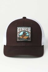 Cinch Mens Cinch Be Legendary Patch Brown N White Mesh Snapback Trucker Ball Cap