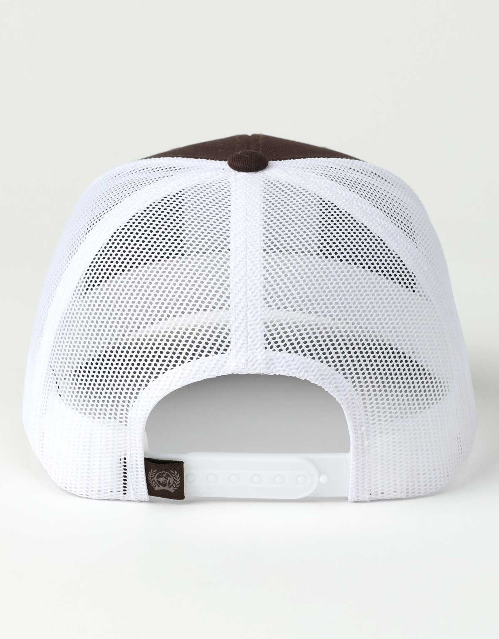 Cinch Mens Cinch Be Legendary Patch Brown N White Mesh Snapback Trucker Ball Cap