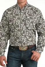 Cinch Mens Classic Cinch White Paisley Long Sleeve Western Button Shirt