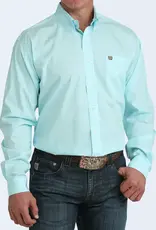 Cinch Mens Classic Cinch Light Blue Print Long Sleeve Western Button Shirt
