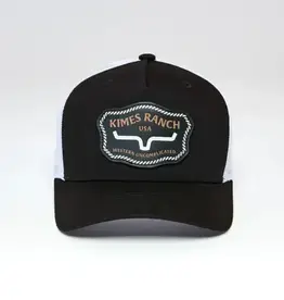 Kimes Ranch Hawkins Black Patch Ball Cap