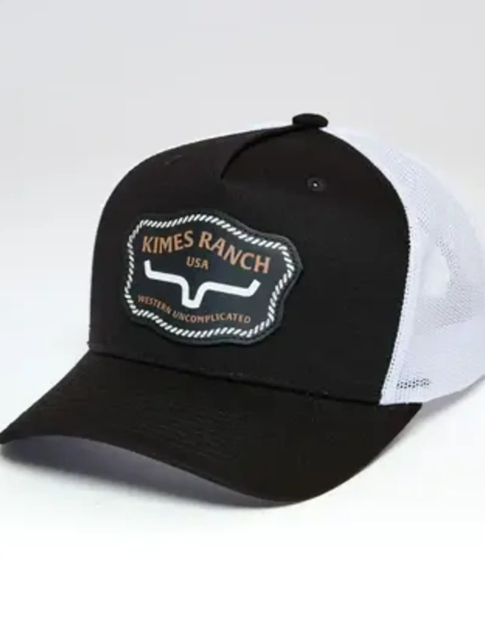 Kimes Ranch Hawkins Black Patch Ball Cap