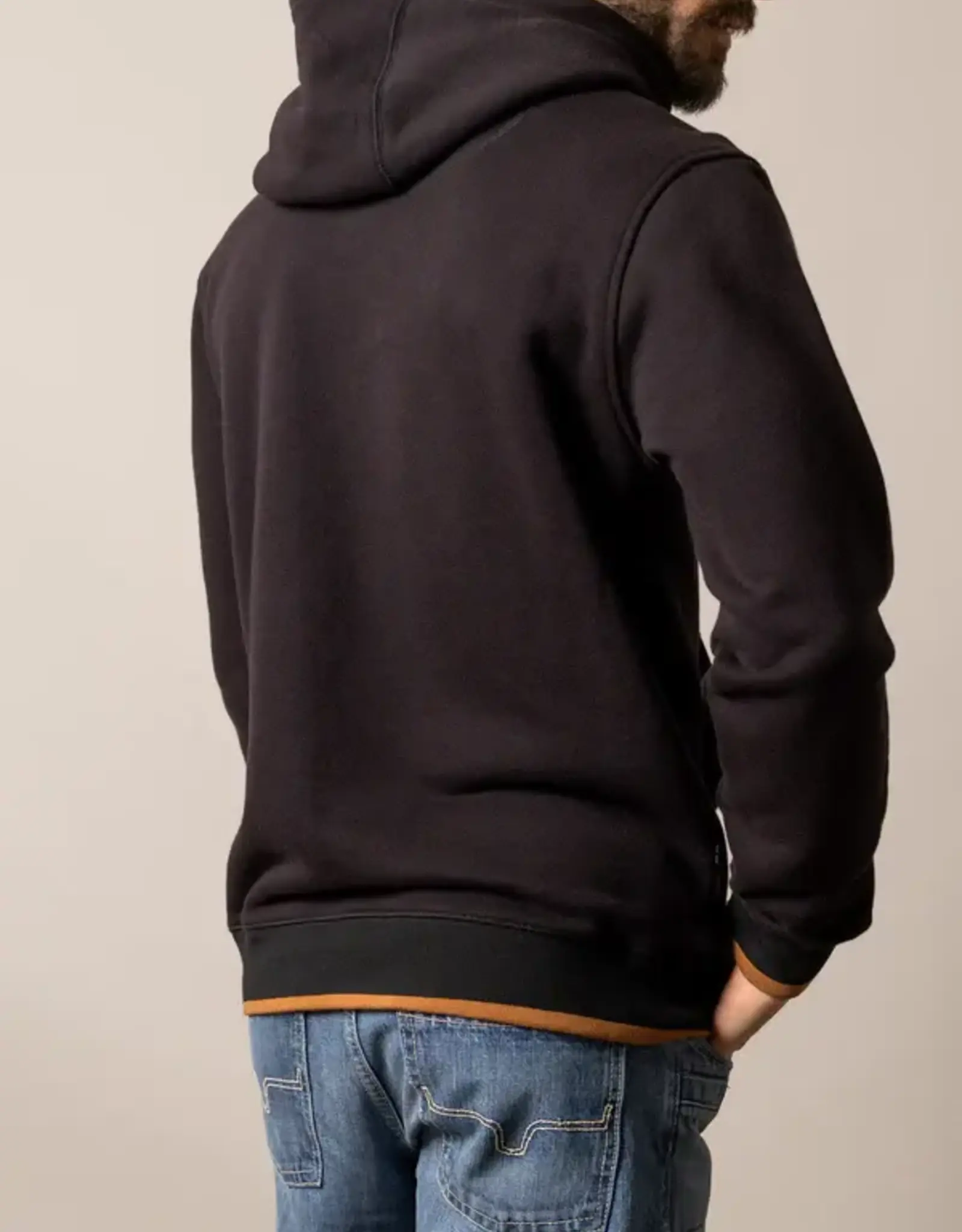 Kimes Ranch Mens Black Berger Hooded Pullover Sweatshirt