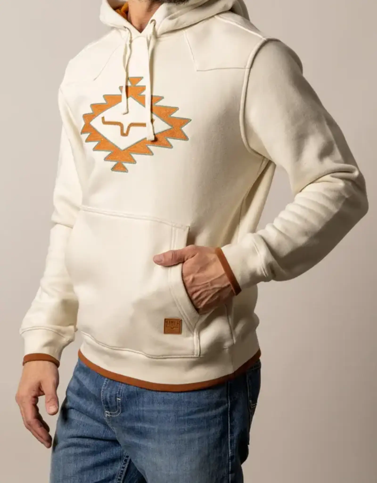 Kimes Ranch Mens Natural Berger Hooded Pullover Sweatshirt