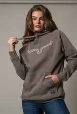 Kimes Womens Heather Brown Outlier Pullover Hoodie