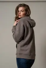 Kimes Womens Heather Brown Outlier Pullover Hoodie